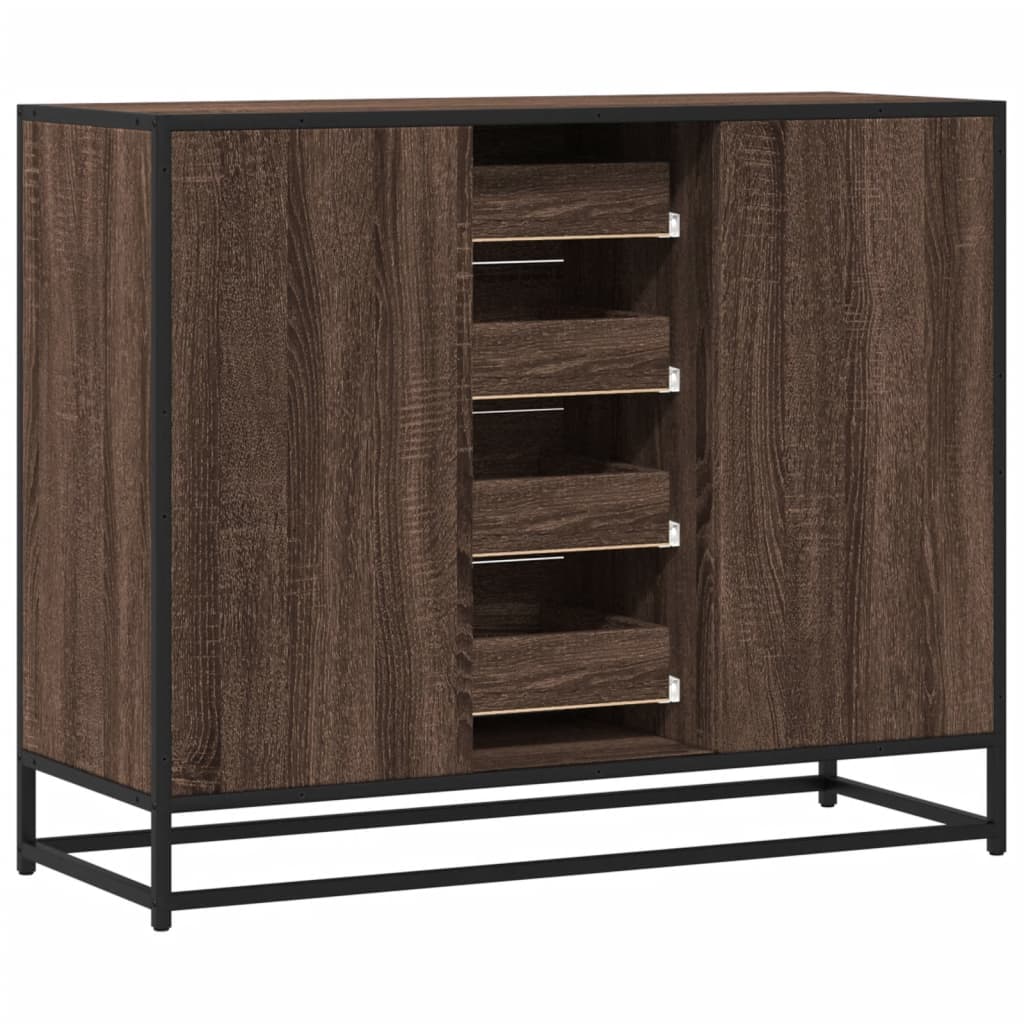Skjenk brun eik 92x35x76 cm konstruert tre