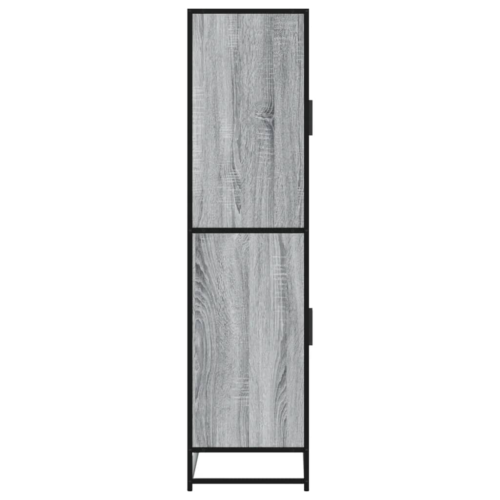 Highboard grå sonoma 68x35x139 cm konstruert tre