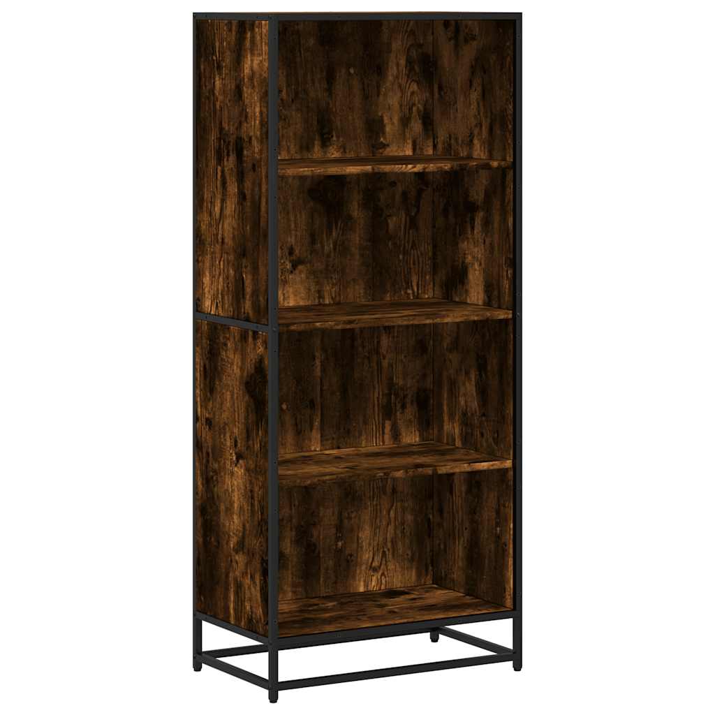 Bokhylle røkt eik 60x35x139 cm konstruert tre