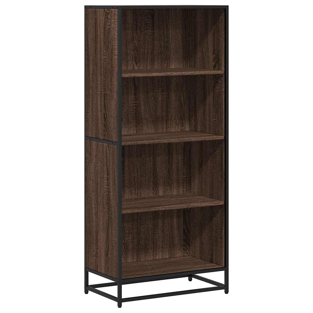 Bokhylle brun eik 60x35x139 cm konstruert tre