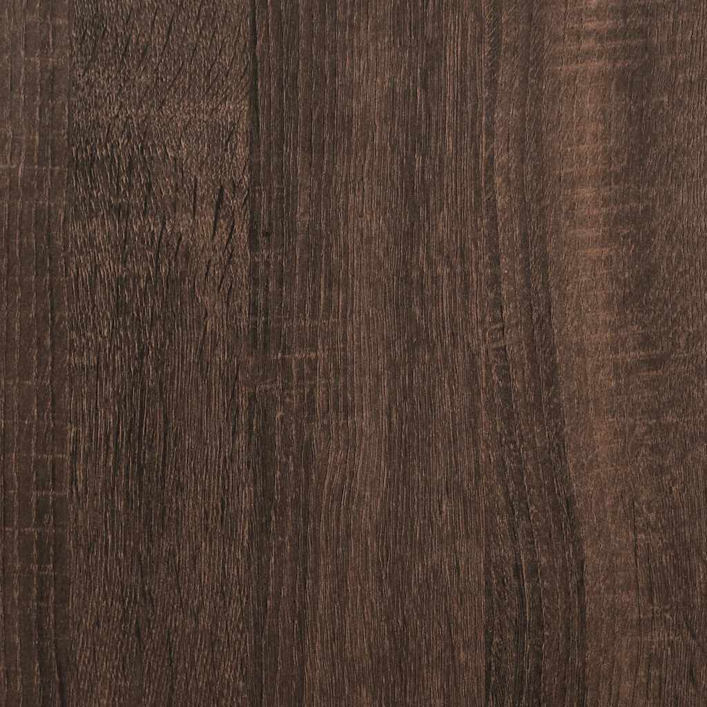 Bokhylle brun eik 60x35x139 cm konstruert tre