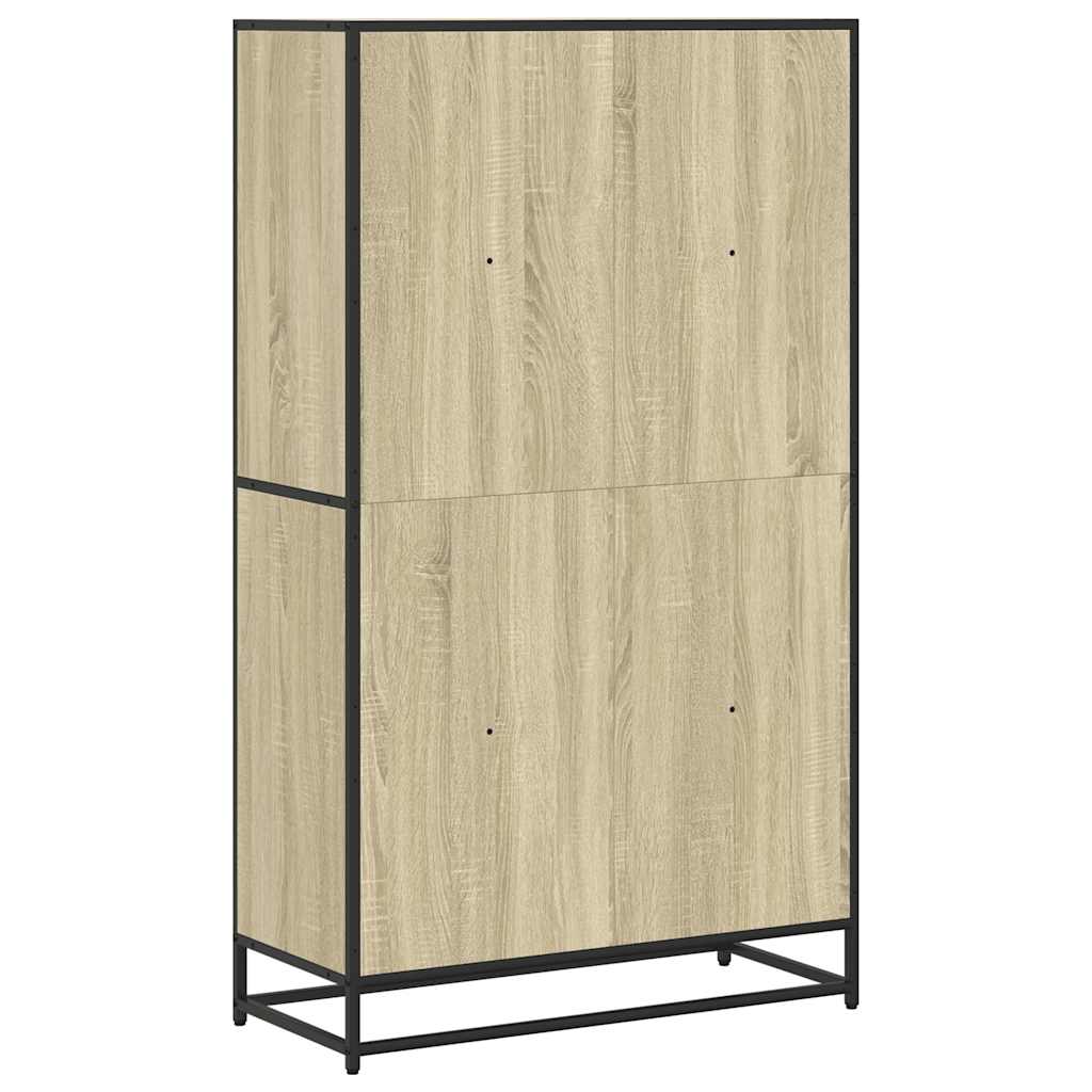 Bokhylle sonoma eik 80,5x35x139 cm konstruert tre