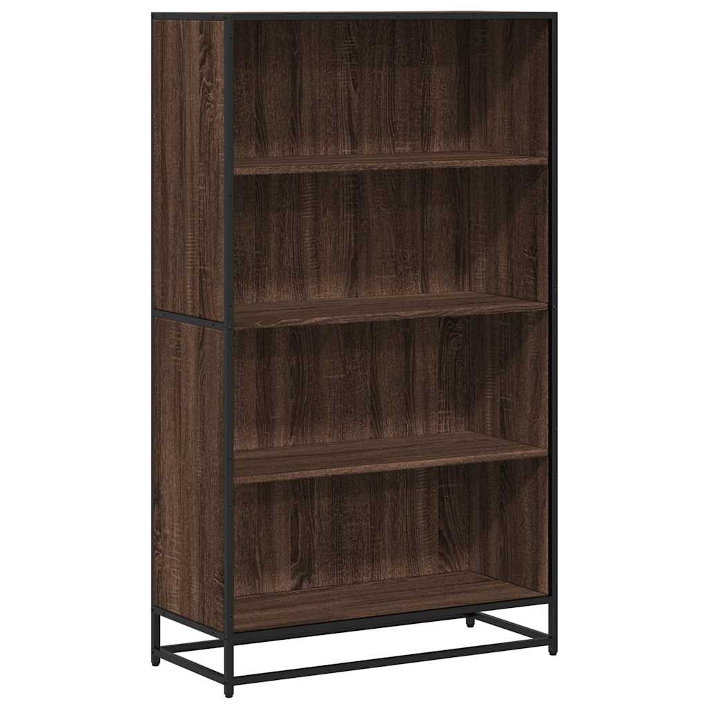 Bokhylle brun eik 80,5x35x139 cm konstruert tre