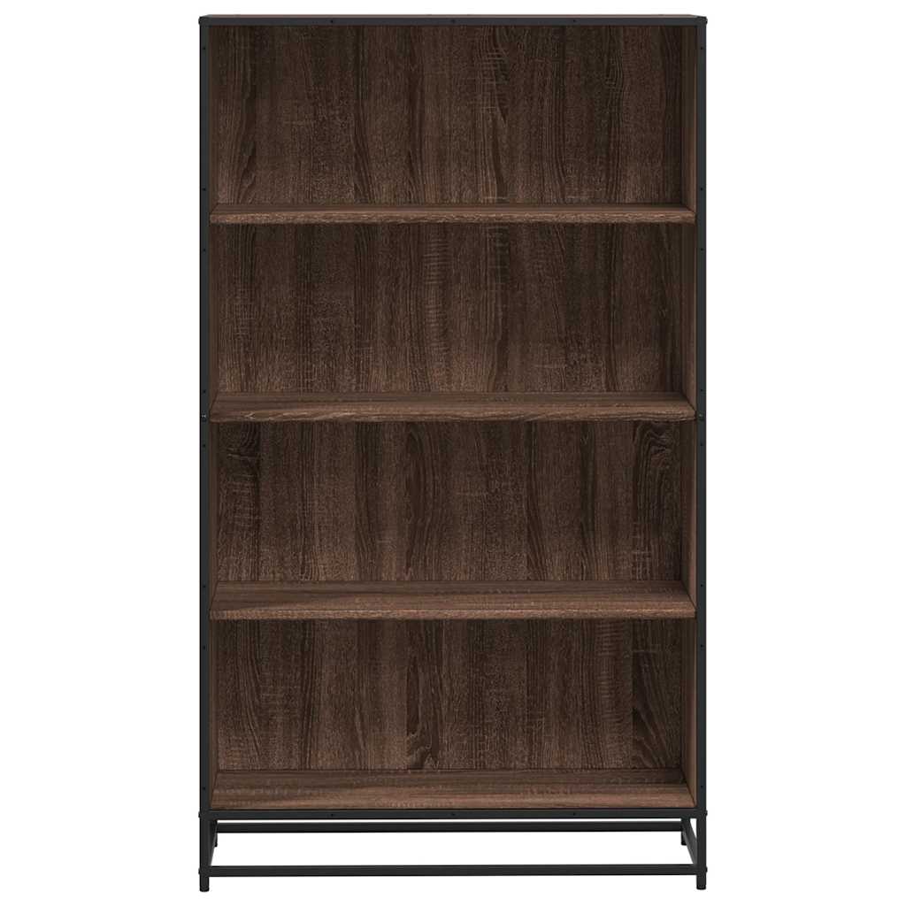 Bokhylle brun eik 80,5x35x139 cm konstruert tre