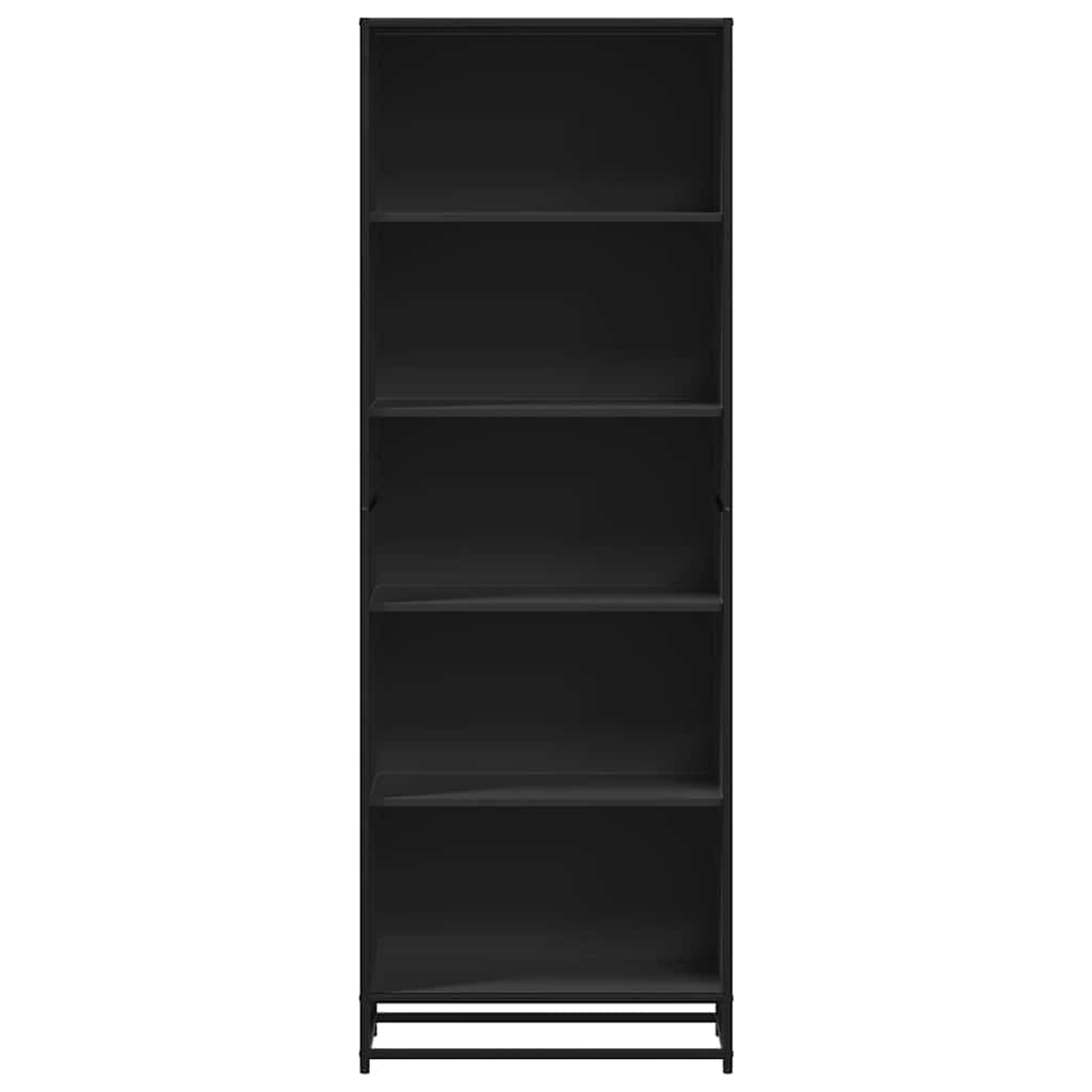 Bokhylle svart 60x35x170,5 cm konstruert tre