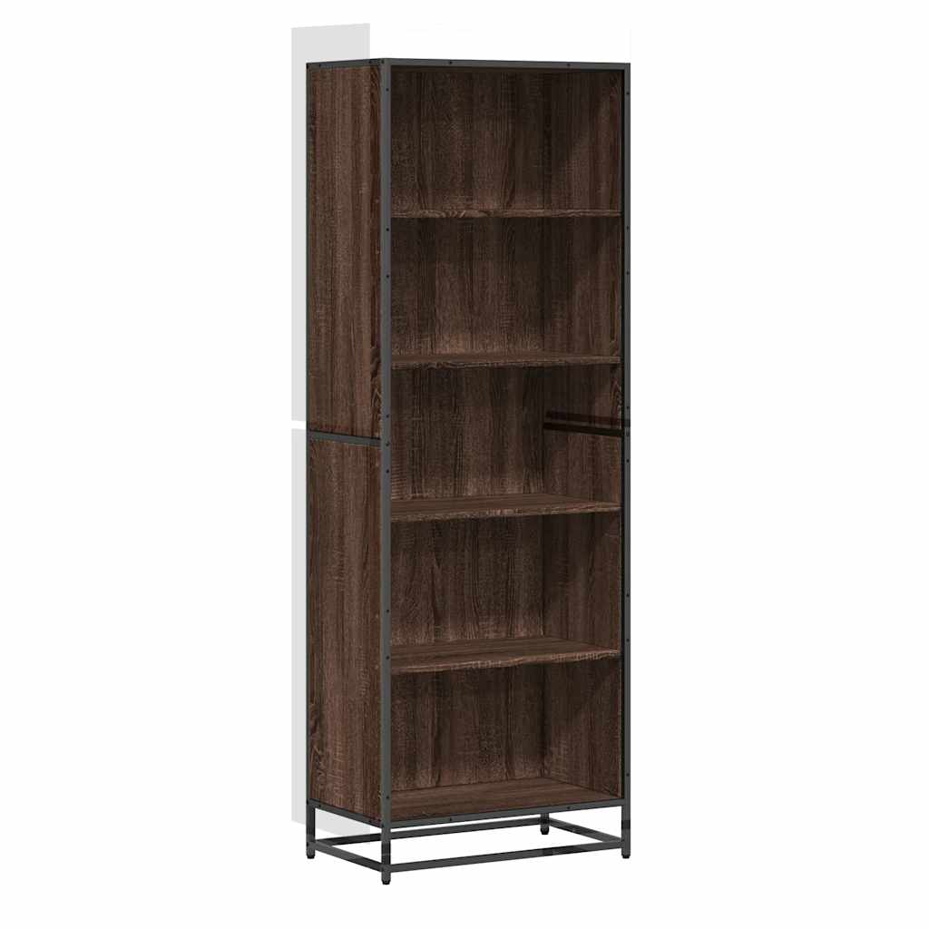 Bokhylle brun eik 60x35x170,5 cm konstruert tre