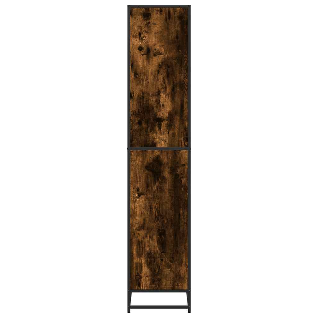 Bokhylle røkt eik 80,5x35x170,5 cm konstruert tre
