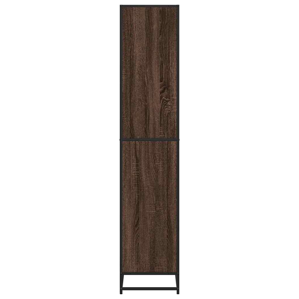 Bokhylle brun eik 80,5x35x170,5 cm konstruert tre
