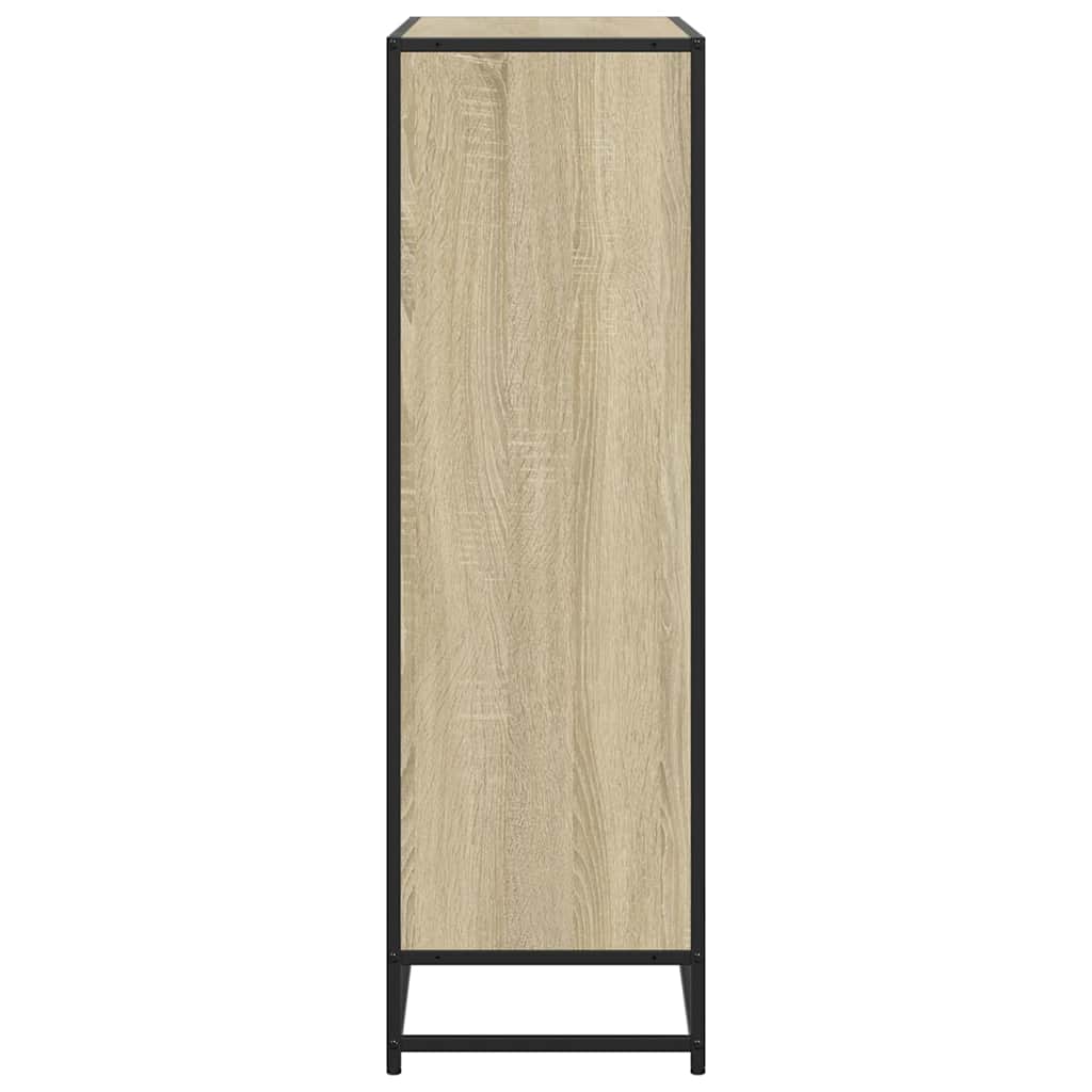 Bokhylle sonoma eik 97,5x33x107,5 cm konstruert tre og metall