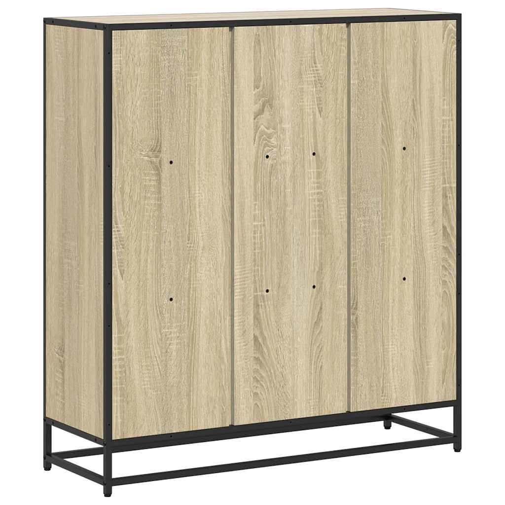 Bokhylle sonoma eik 97,5x33x107,5 cm konstruert tre og metall