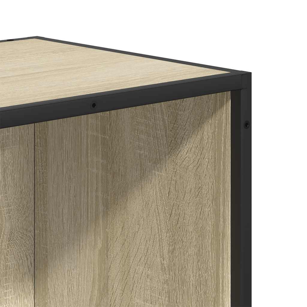 Bokhylle sonoma eik 97,5x33x107,5 cm konstruert tre og metall