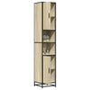 Baderomsskap sonoma eik 35x37,5x188,5 cm konstruert tre metall