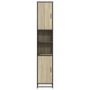 Baderomsskap sonoma eik 35x37,5x188,5 cm konstruert tre metall