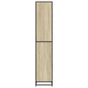 Baderomsskap sonoma eik 35x37,5x188,5 cm konstruert tre metall