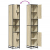 Baderomsskap sonoma eik 35x37,5x188,5 cm konstruert tre metall