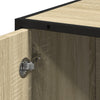 Baderomsskap sonoma eik 35x37,5x188,5 cm konstruert tre metall