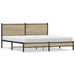 Sengeramme i metall uten madrass sonoma eik 180x200 cm