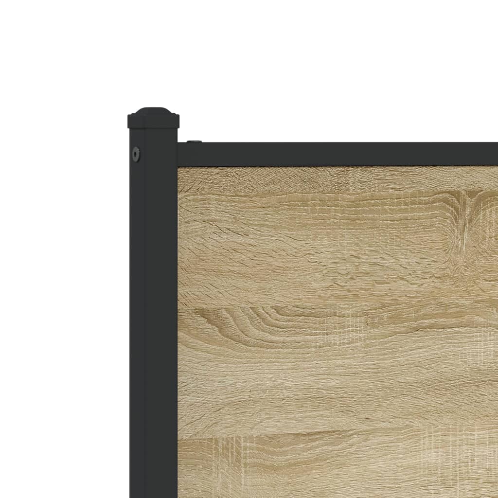 Sengeramme i metall uten madrass sonoma eik 183x213 cm