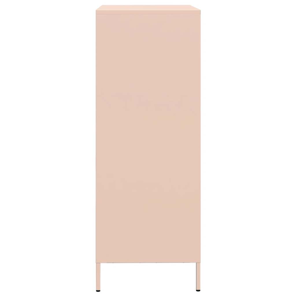 Highboard rosa 68x39x101,5 cm stål
