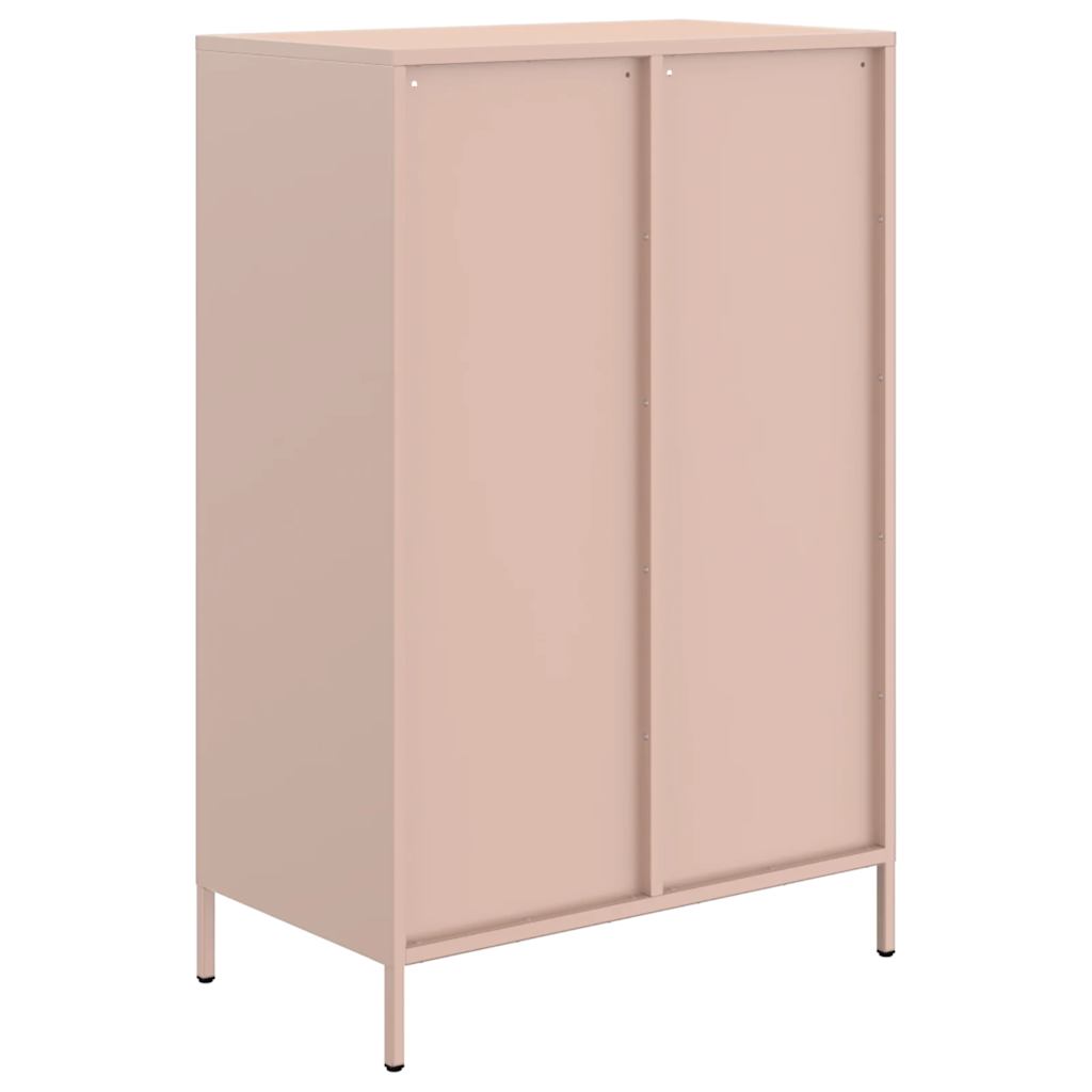 Highboard rosa 68x39x101,5 cm stål
