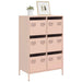 Highboard rosa 68x39x101,5 cm stål