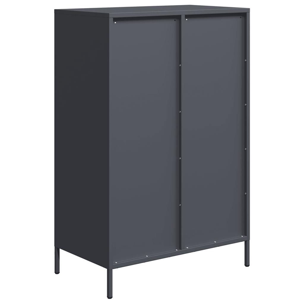 Highboard antrasitt 68x39x101,5 cm stål