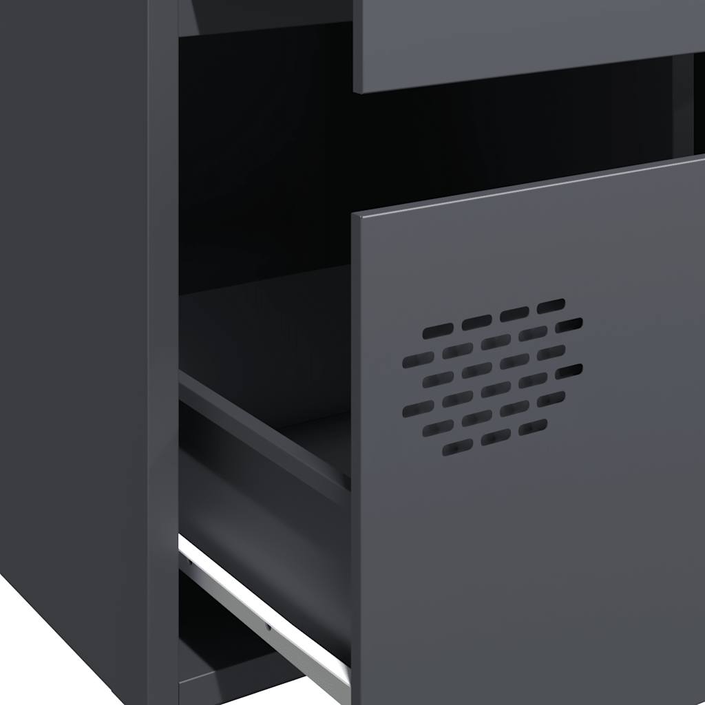 Highboard antrasitt 68x39x101,5 cm stål