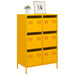 Highboard sennepsgul 68x39x101,5 cm stål
