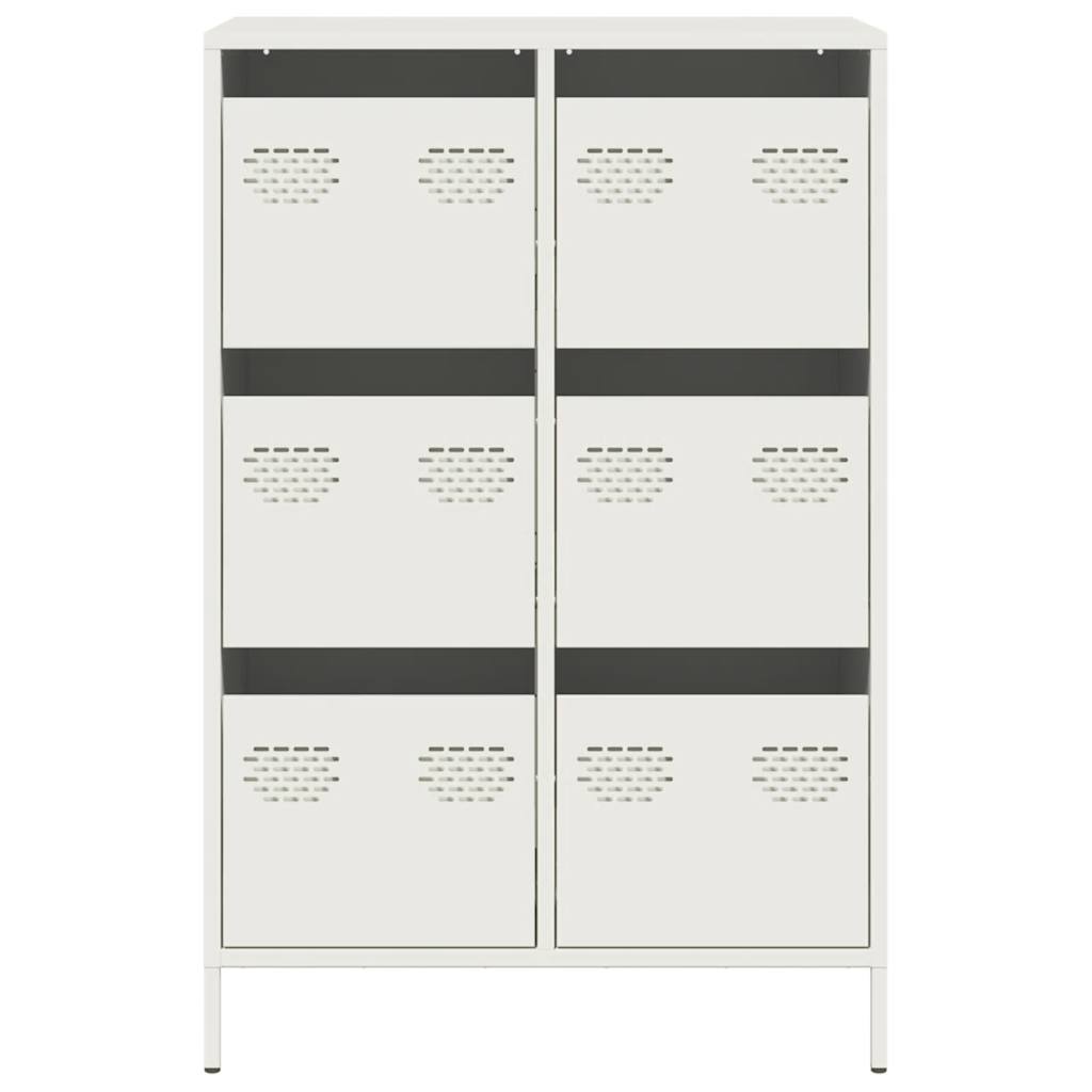 Highboard hvit 68x39x101,5 cm stål