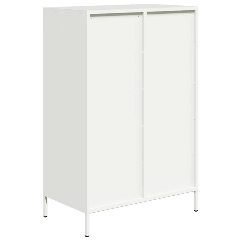 Highboard hvit 68x39x101,5 cm stål