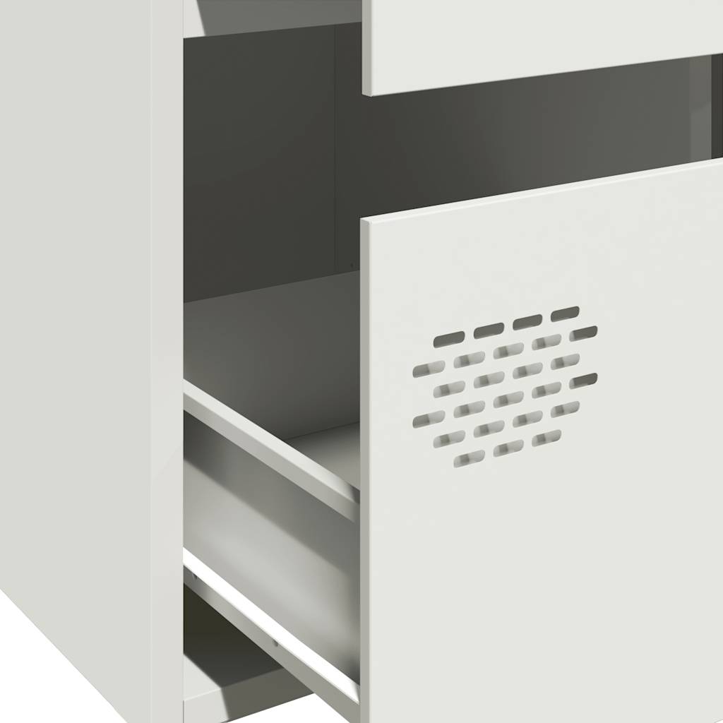 Highboard hvit 68x39x101,5 cm stål