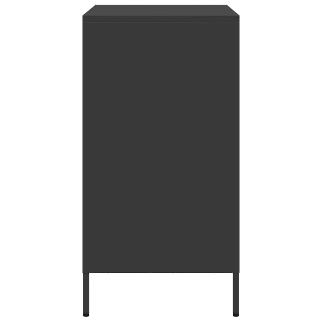 Oppbevaringskap svart 68x39x73,5 cm kaldvalset stål