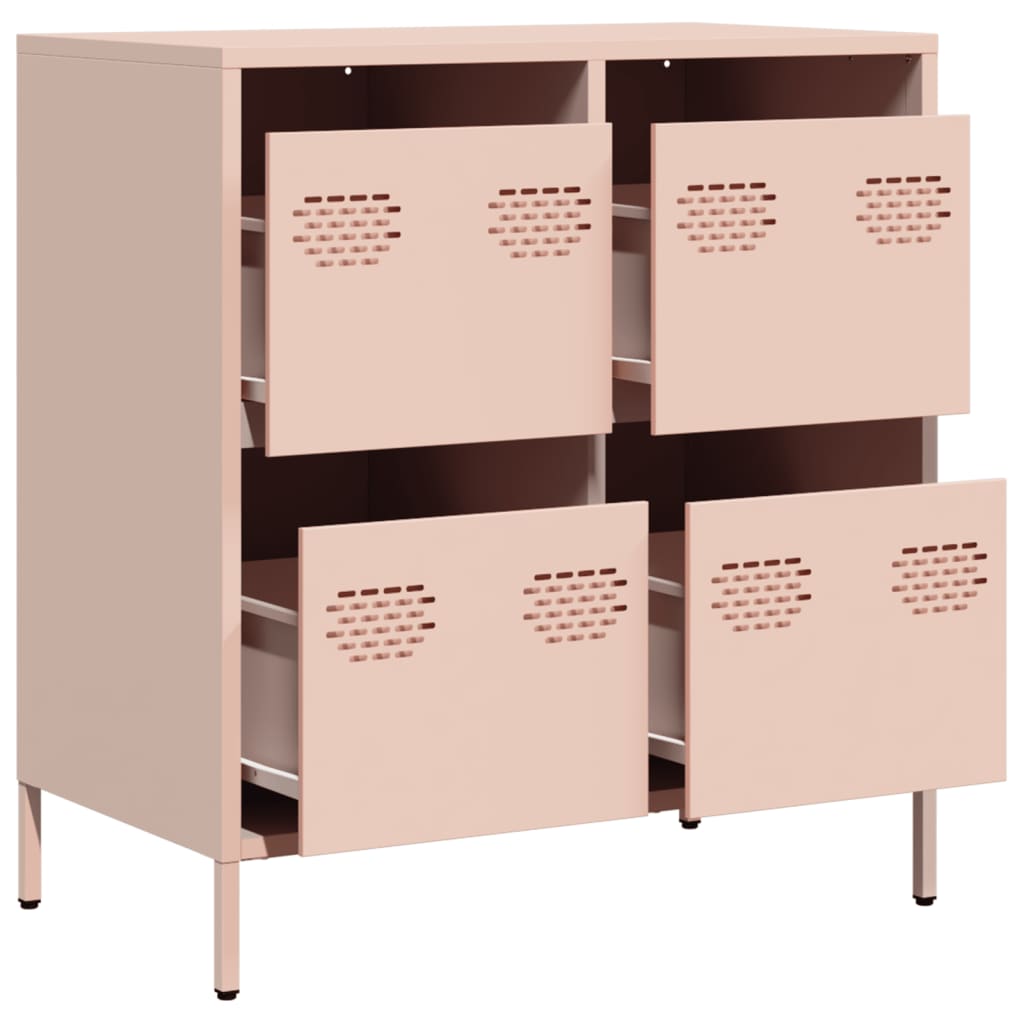Skjenk rosa 68x39x73,5 cm kaldvalset stål