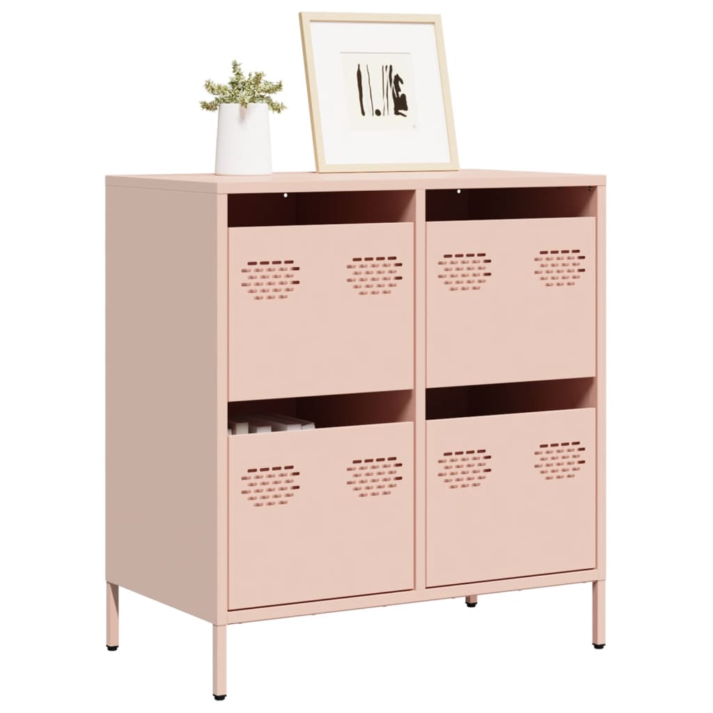 Skjenk rosa 68x39x73,5 cm kaldvalset stål