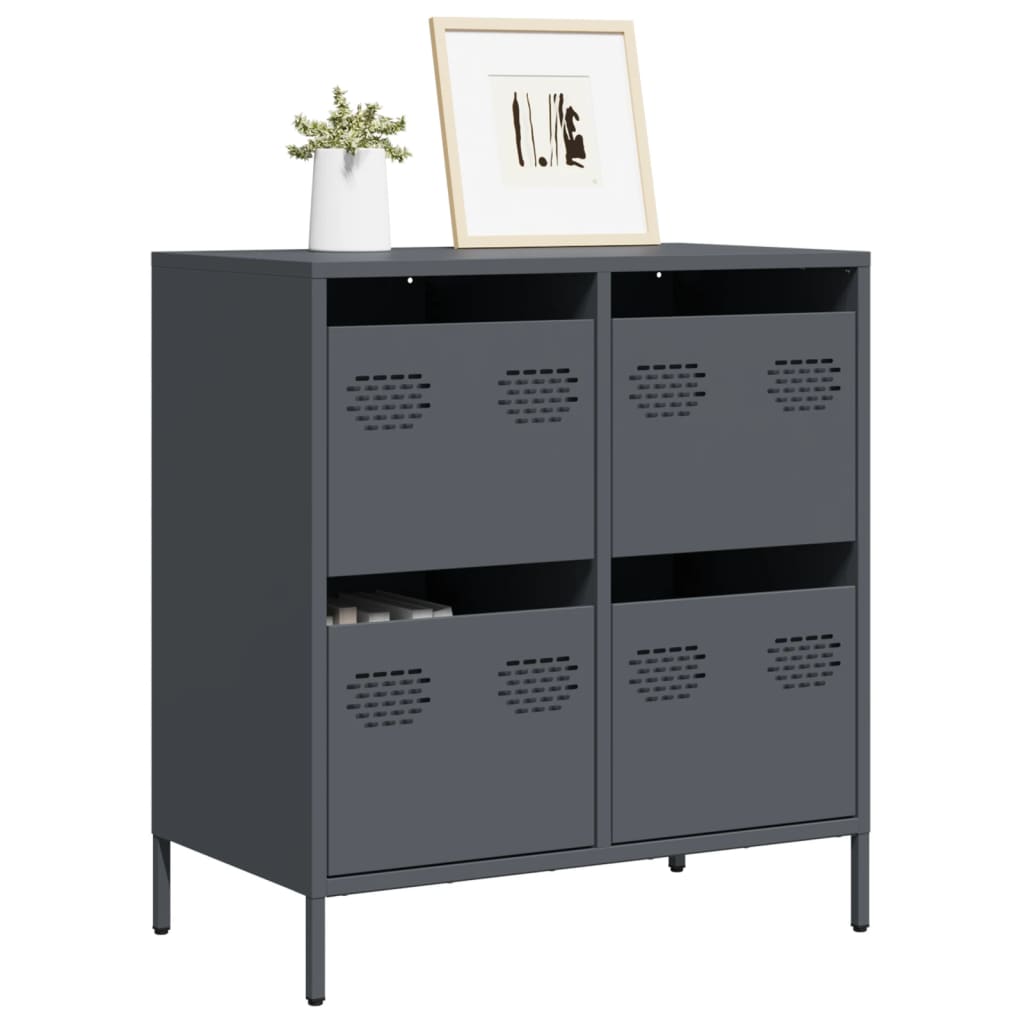 Skjenk antrasitt 68x39x73,5 cm kaldvalset stål