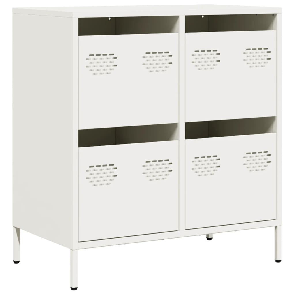 Skjenk hvit 68x39x73,5 cm kaldvalset stål