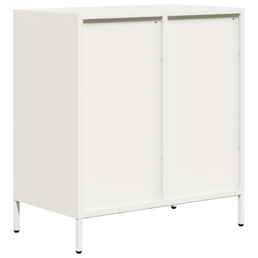 Skjenk hvit 68x39x73,5 cm kaldvalset stål