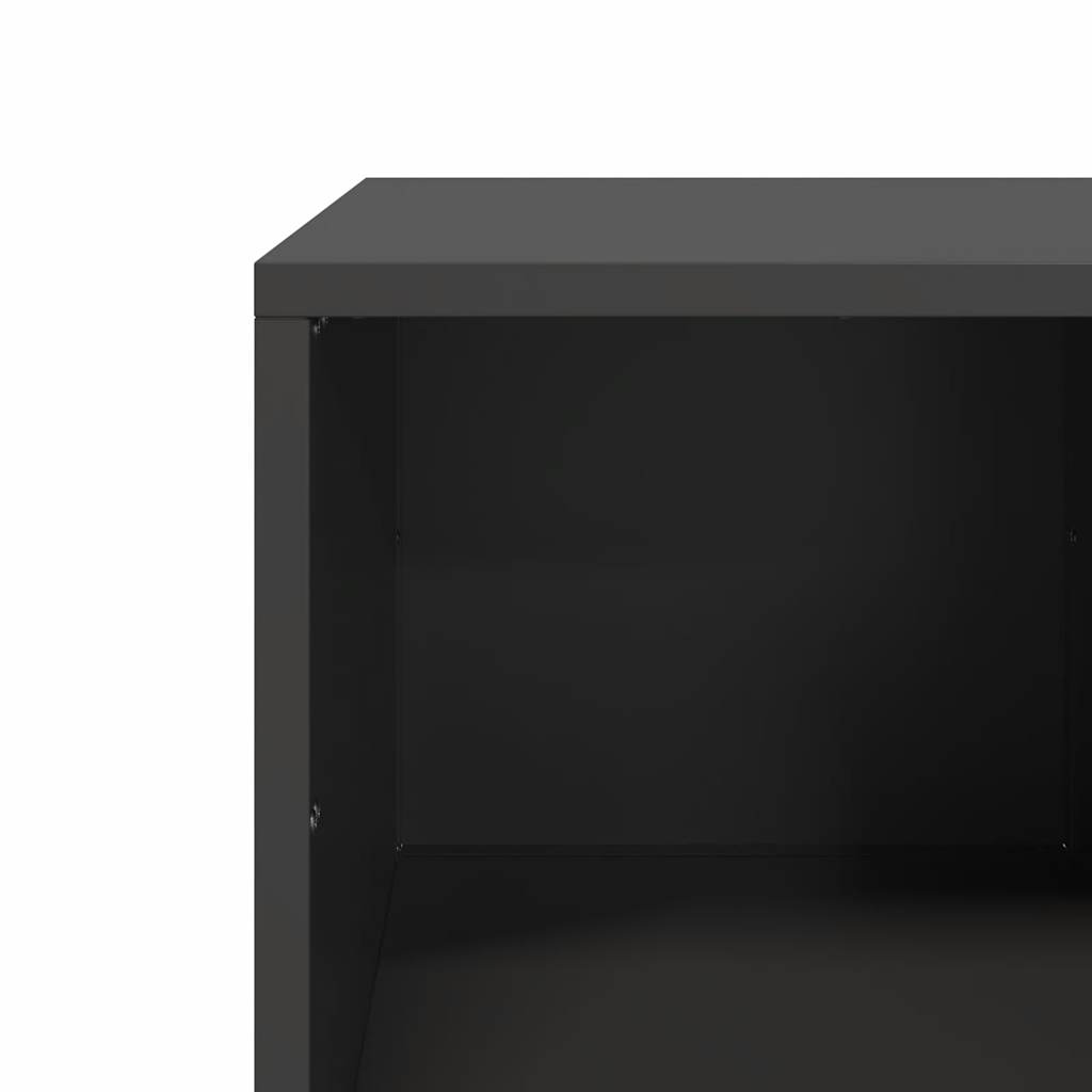 Salongbord svart 101,5x50x43,5 cm kaldvalset stål