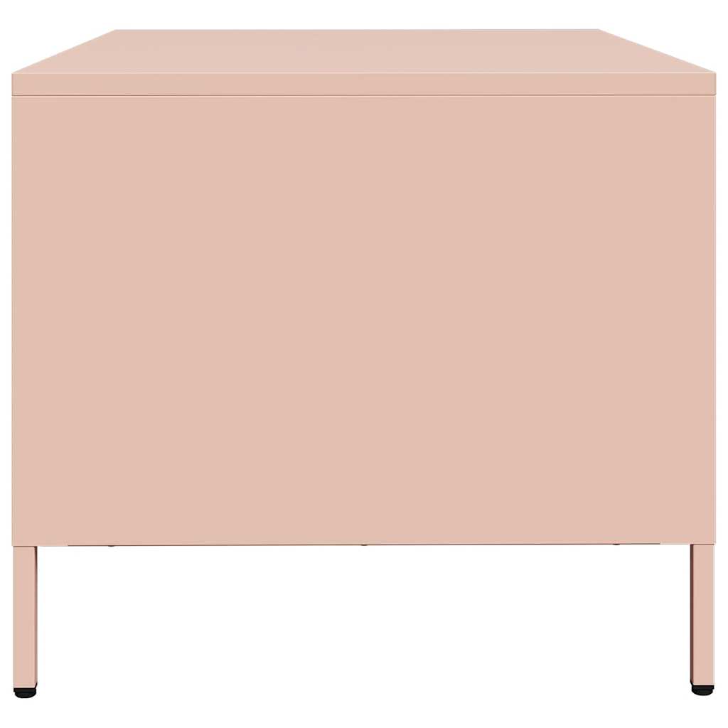 Salongbord rosa 101,5x50x43,5 cm kaldvalset stål