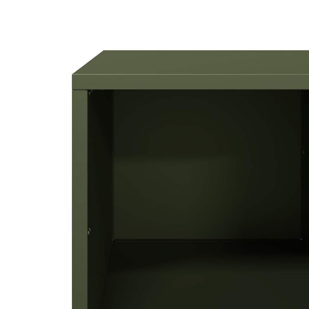 Salongbord olivengrønn 101,5x50x43,5 cm kaldvalset stål