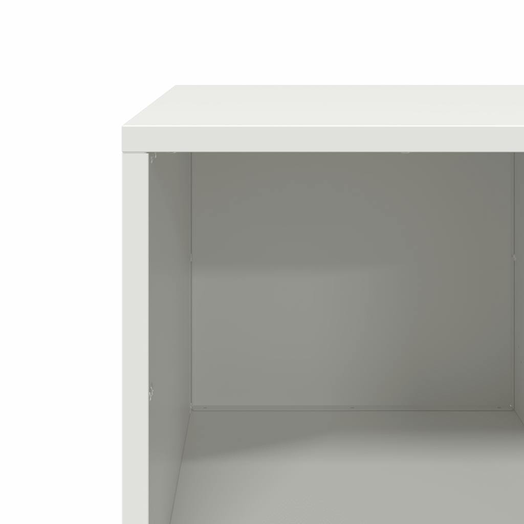 Salongbord hvit 101,5x50x43,5 cm kaldvalset stål