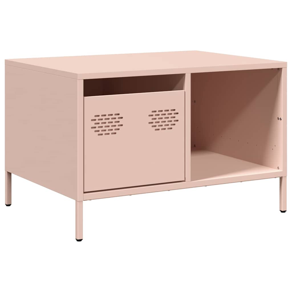 Salongbord rosa 68,5x50x43,5 cm kaldvalset stål