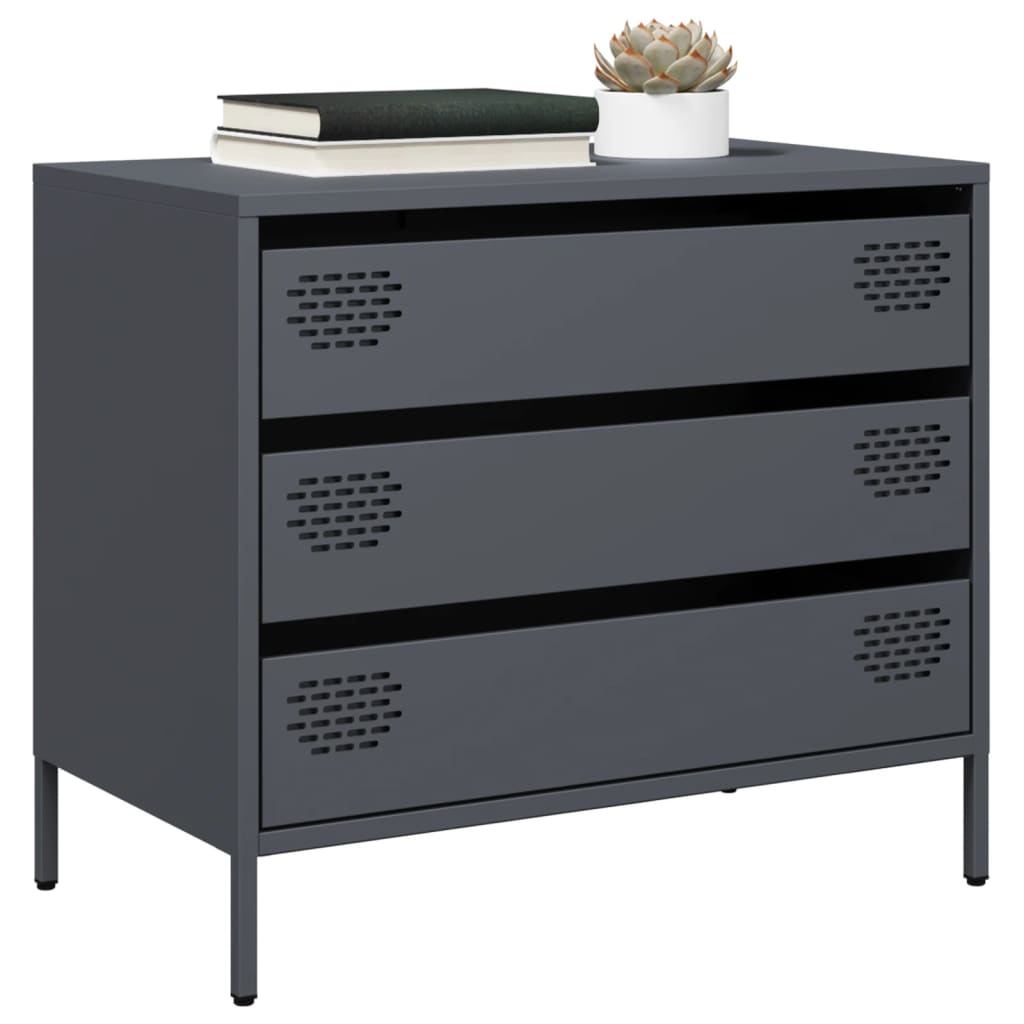 Skjenk antrasitt 68x39x58,5 cm kaldvalset stål