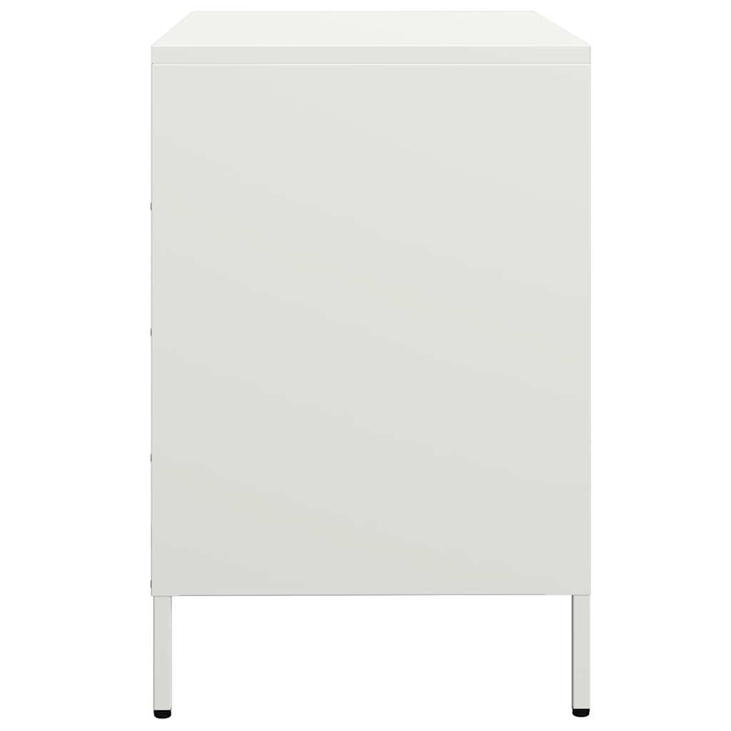 Skjenk hvit 68x39x58,5 cm kaldvalset stål