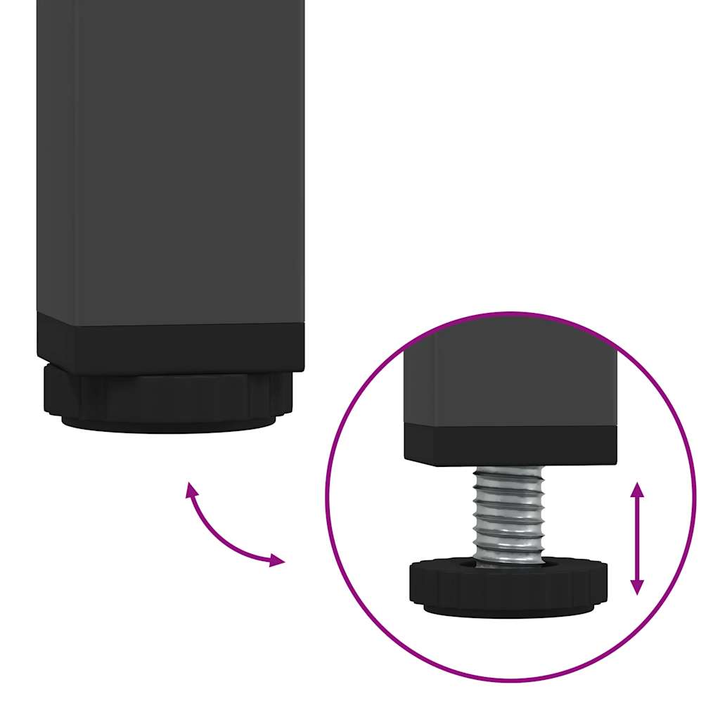 Oppbevaringskap svart 68x39x73,5 cm kaldvalset stål