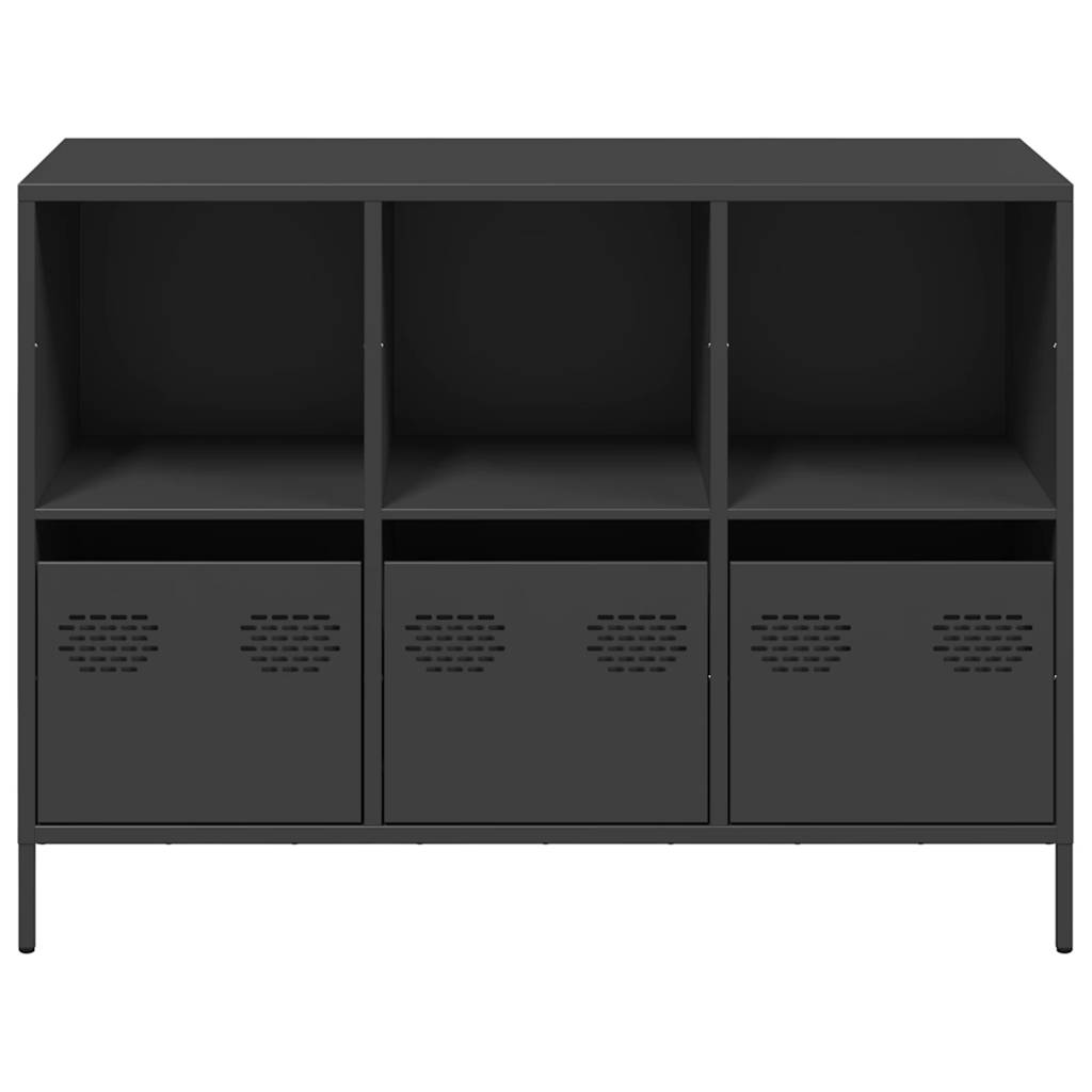 Skjenk svart 101,5x39x73,5 cm kaldvalset stål
