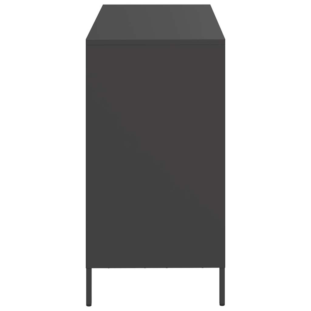 Skjenk svart 101,5x39x73,5 cm kaldvalset stål
