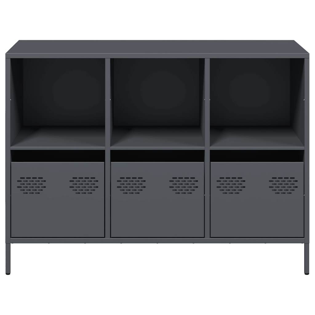 Skjenk antrasitt 101,5x39x73,5 cm kaldvalset stål