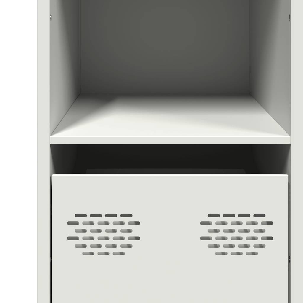 Skjenk hvit 101,5x39x73,5 cm kaldvalset stål