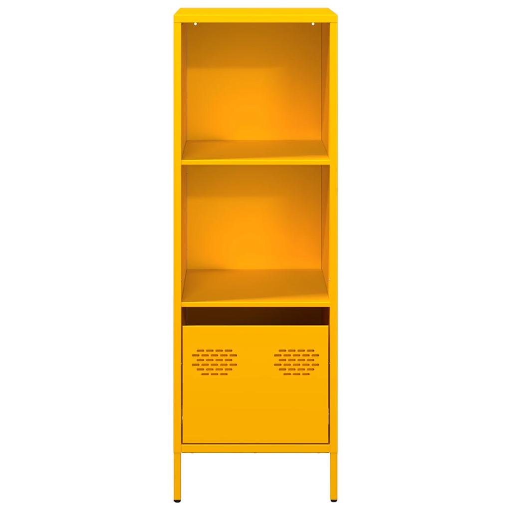 Highboard sennepsgul 35x39x103,5 cm stål